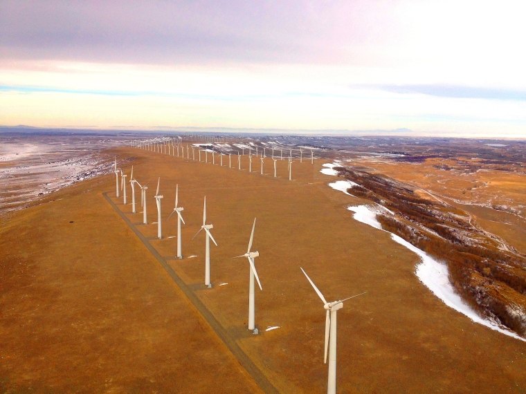 Wind farm located north of Arlington, Wyoming
