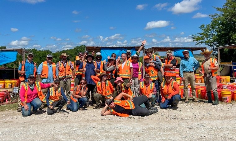 SWCA field crew on a project site in northeast Texas. 