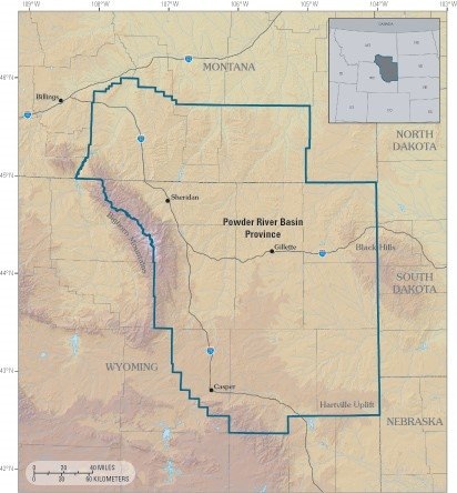 map of powder river basin wyoming